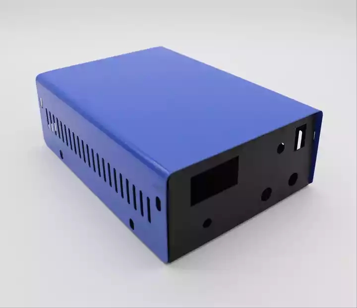 صندوق كهربائي للتحكم بالفولاذ باللون الأزرق والأسود المخصص