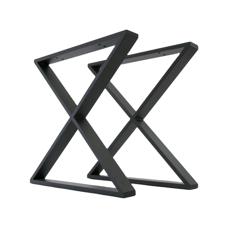 مخصص x شكل مسحوق المغلفة الأرجل السوداء - الساق المعدنية